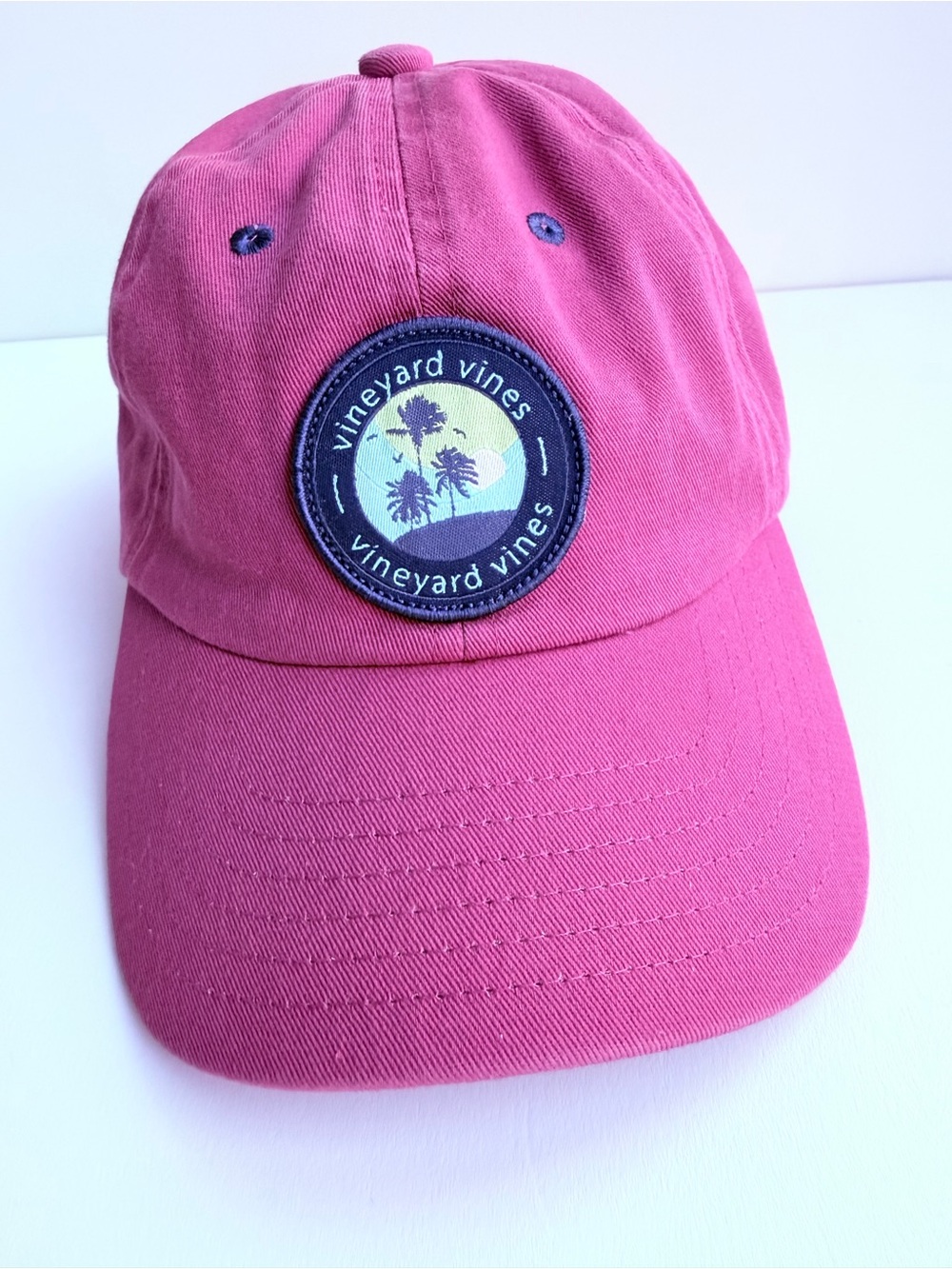 Vineyard Vines Pink Baseball Cap with Embroidered Patch